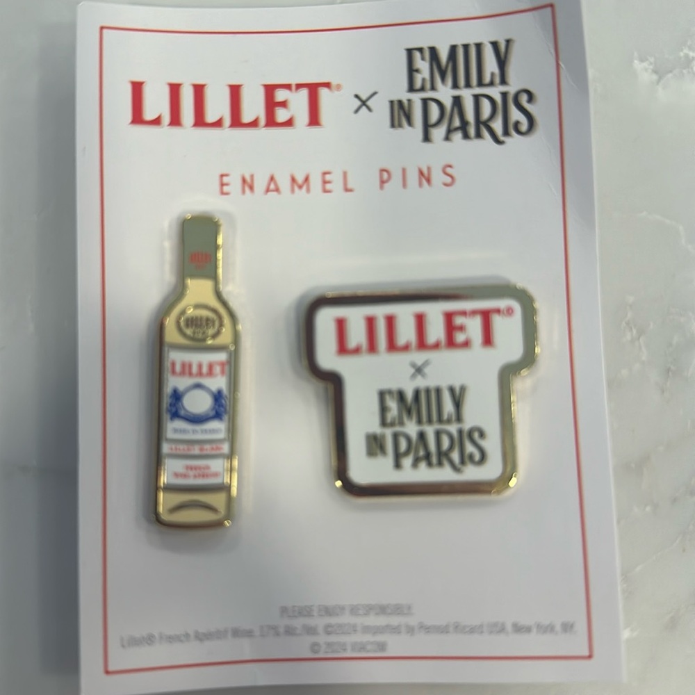 Lillet x Emily in Paris pins
